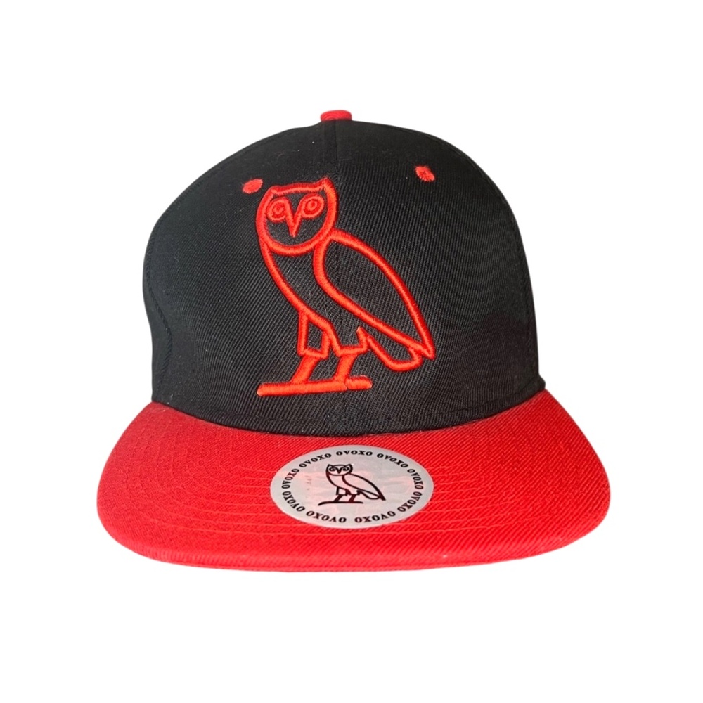 October's Very Own Ovoxo Drake x The Weeknd Black & Red Owl Snapback Hat Cap